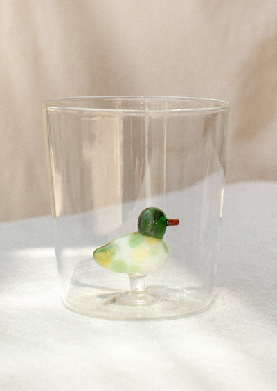 hand blown animal glass drinking cup