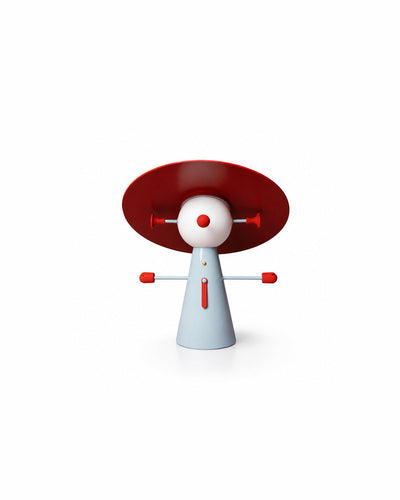 Red character desk lamp, front view