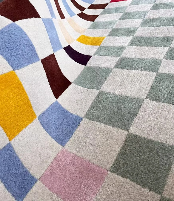 PIXEL HARMONY | Abstract Nordic Wool Rug