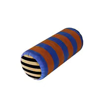 Velvet Round Neck Bolster Pillow Cylinder Lumbar Support Cushion