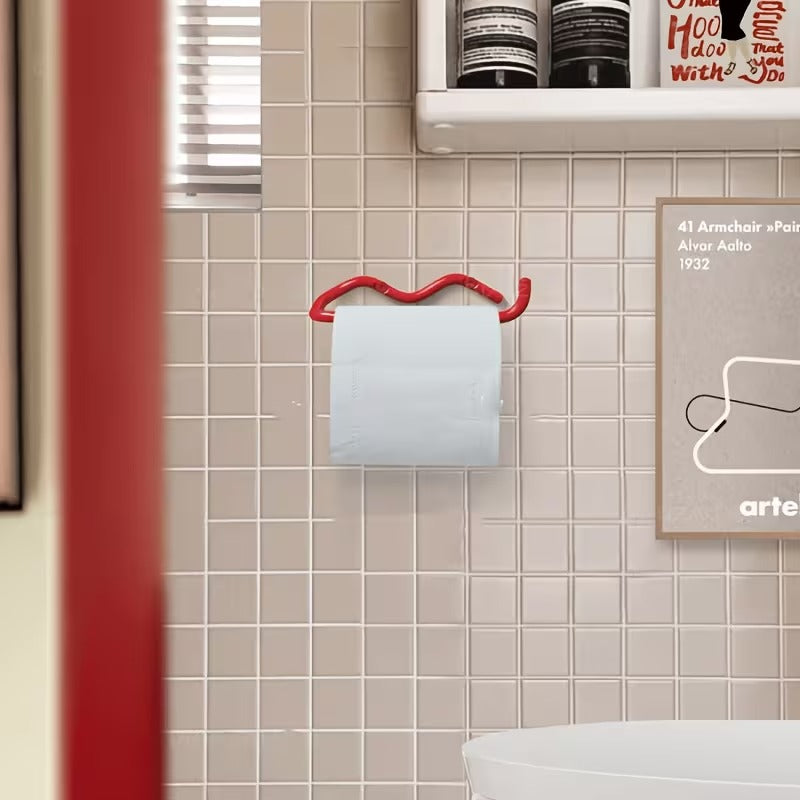 minimalist iron toilet roll holder for bathroom wall
