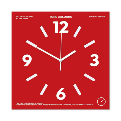 POPFACE | Colorblock Silent Square Wall Clock