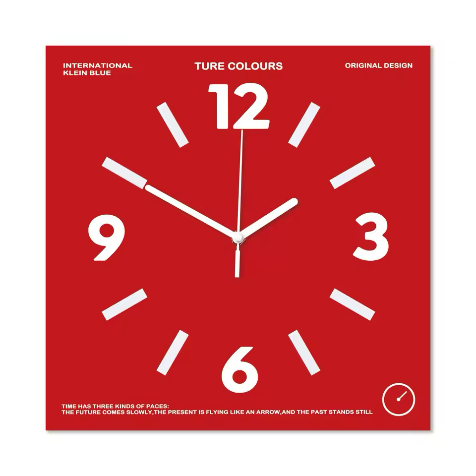 POPFACE | Colorblock Silent Square Wall Clock