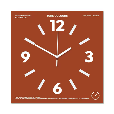 POPFACE | Colorblock Silent Square Wall Clock