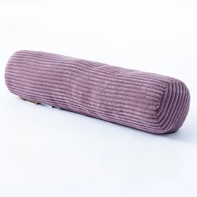 Corduroy Bolster Pillow 6x24in Cylindrical Decorative Body Cushion