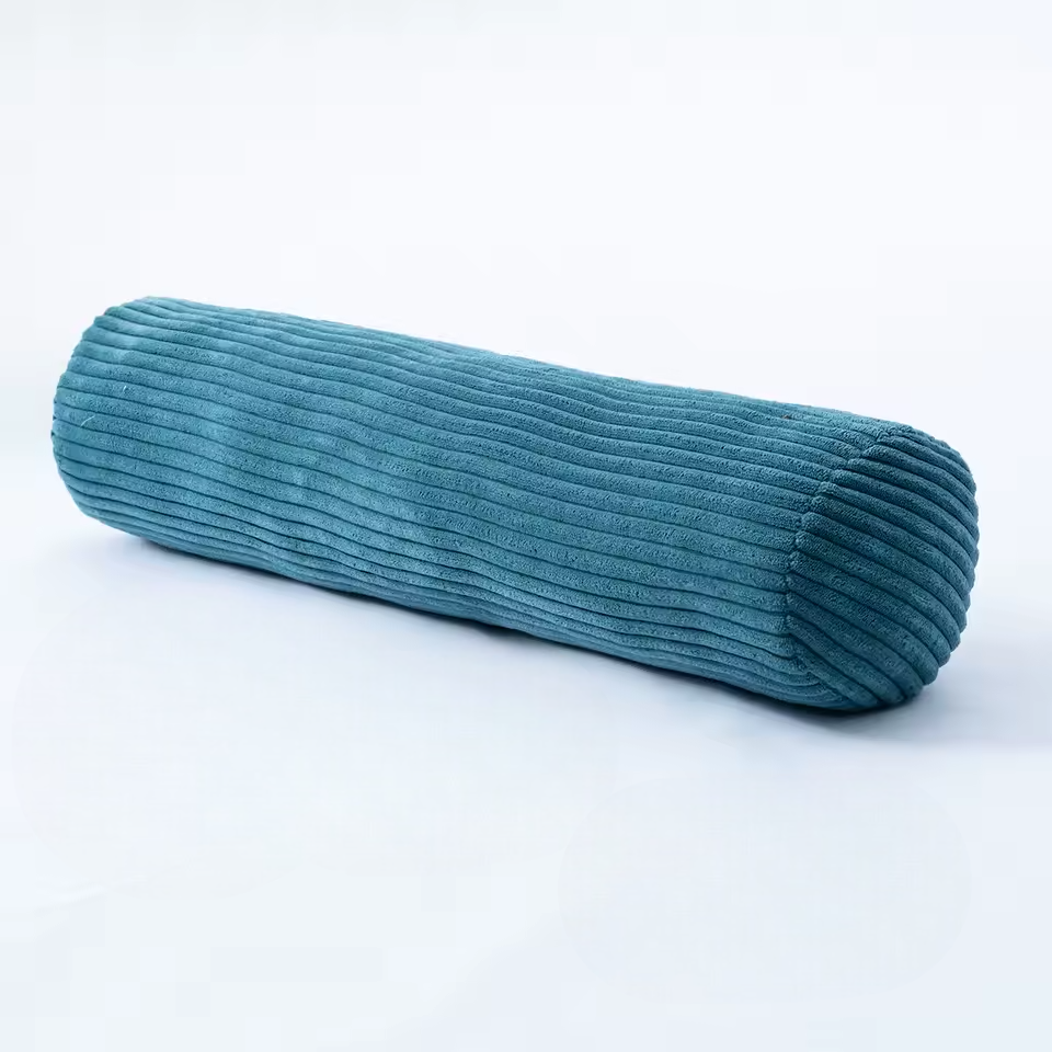 Corduroy Bolster Pillow 6x24in Cylindrical Decorative Body Cushion