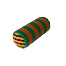 Velvet Round Neck Bolster Pillow Cylinder Lumbar Support Cushion