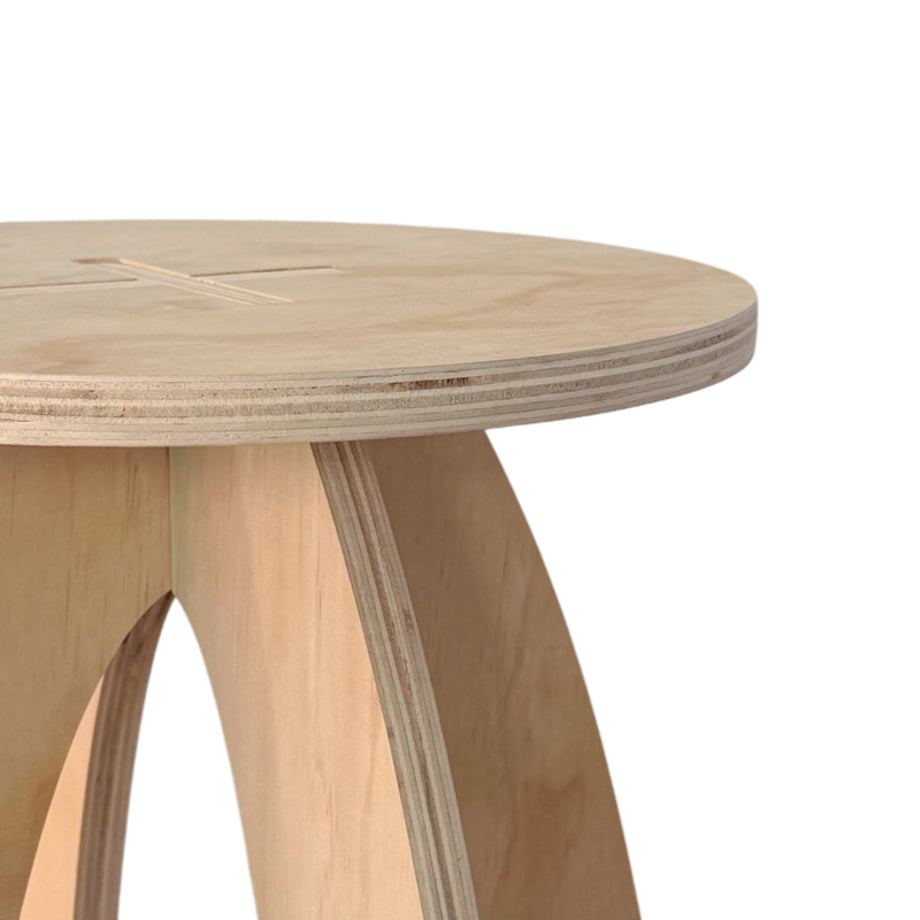 ARCADE | Arched Three-Leg Wood Side Table