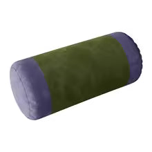 Velvet Round Neck Bolster Pillow Cylinder Lumbar Support Cushion