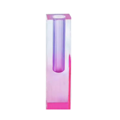 Modern Rainbow Pillar Bud Vase Decorative Acrylic Tabletop Vase
