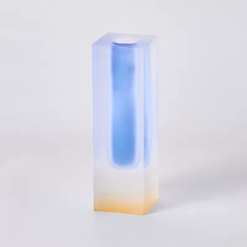 Modern Rainbow Pillar Bud Vase Decorative Acrylic Tabletop Vase