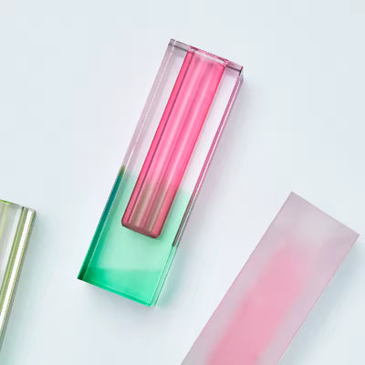Modern Rainbow Pillar Bud Vase Decorative Acrylic Tabletop Vase