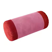 Velvet Round Neck Bolster Pillow Cylinder Lumbar Support Cushion