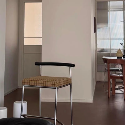 LINEA | Wire Frame Bar Stool With Backrest