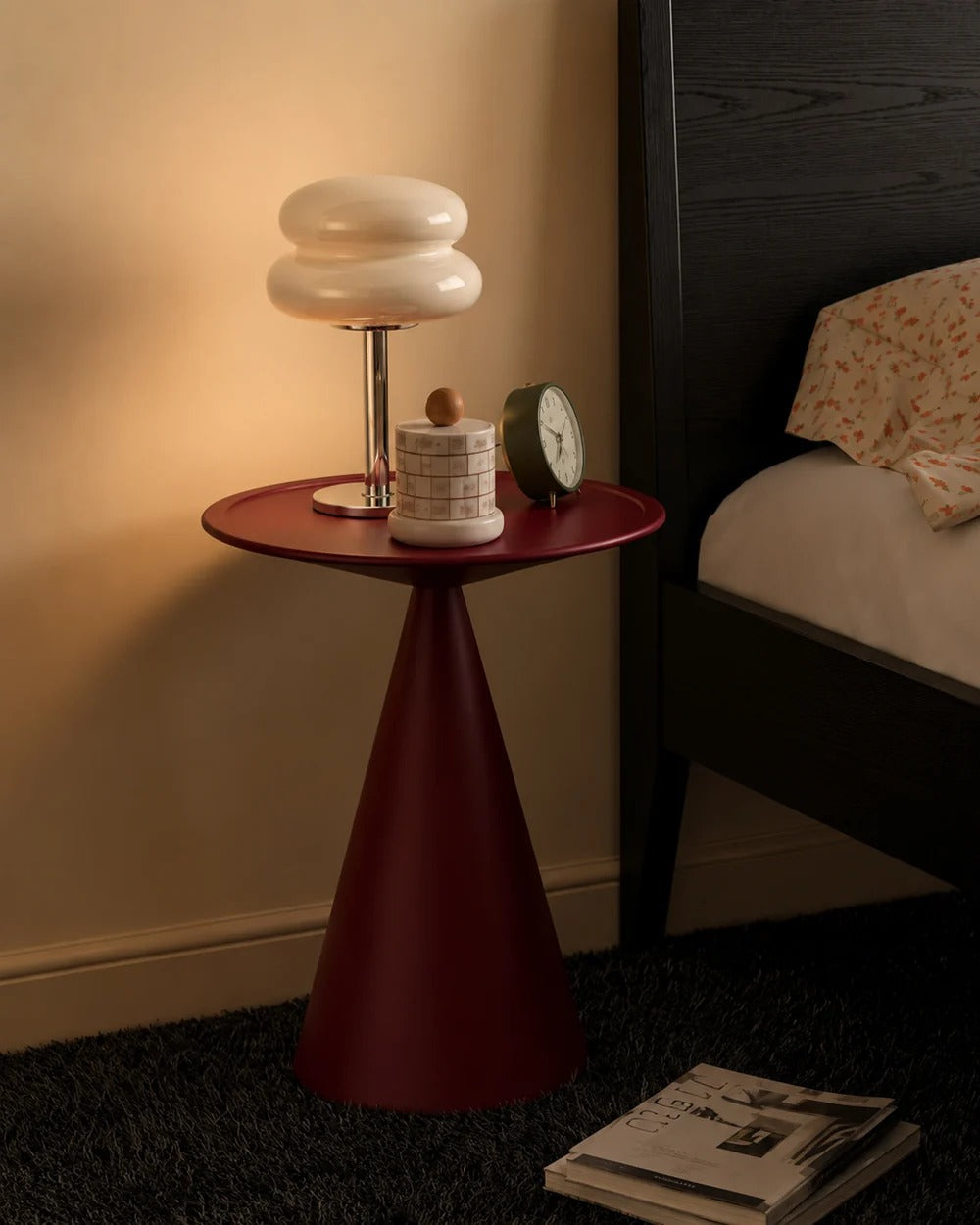 TILT CONE | Sculptural Metal Pedestal Side Table