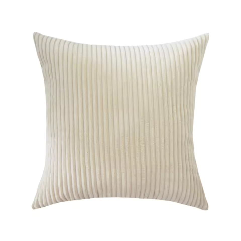 Striped Corduroy Cushion Cover Solid Color Sofa Pillowcase