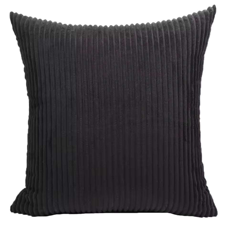 Striped Corduroy Cushion Cover Solid Color Sofa Pillowcase
