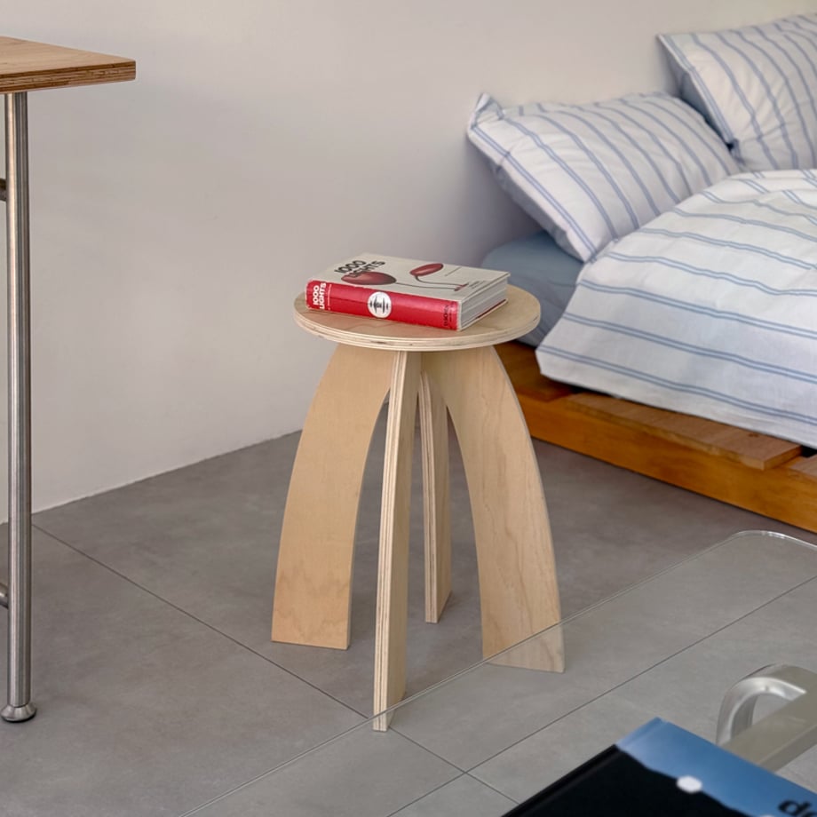 ARCADE | Arched Three-Leg Wood Side Table