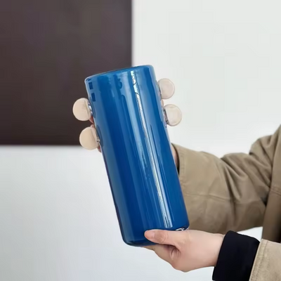 ARTISANAL GLASS | Handcrafted Vase with Sculptural Accents