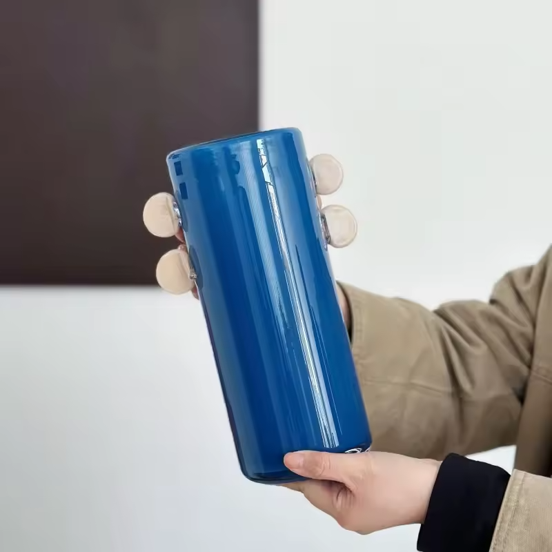 ARTISANAL GLASS | Handcrafted Vase with Sculptural Accents