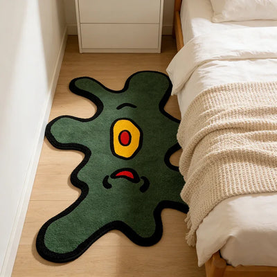 playful abstract monster rug for bedroom decor