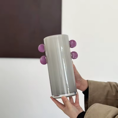 ARTISANAL GLASS | Handcrafted Vase with Sculptural Accents