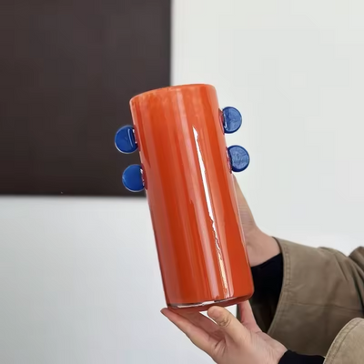 ARTISANAL GLASS | Handcrafted Vase with Sculptural Accents