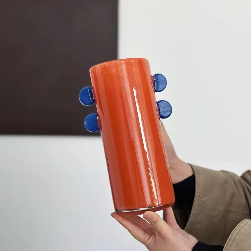 ARTISANAL GLASS | Handcrafted Vase with Sculptural Accents