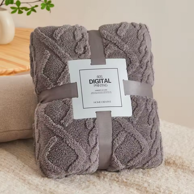 TAFFU-VELVET | Dual-Sided Lamb Wool & Flannel Throw