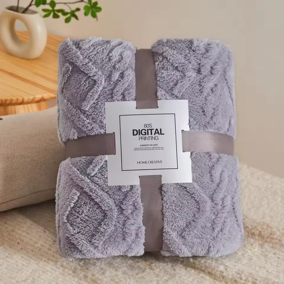 TAFFU-VELVET | Dual-Sided Lamb Wool & Flannel Throw
