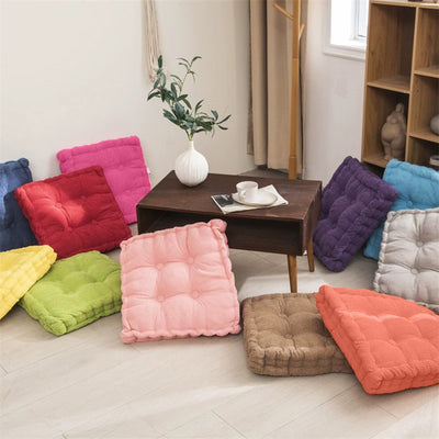 Square Floor Cushion Tufted Meditation Seat Pad 40x40cm