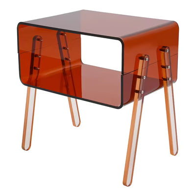 Clear Acrylic Side Table Modern Minimalist Nightstand End Table