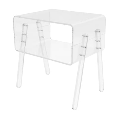 Clear Acrylic Side Table Modern Minimalist Nightstand End Table
