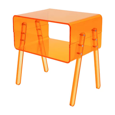 Clear Acrylic Side Table Modern Minimalist Nightstand End Table