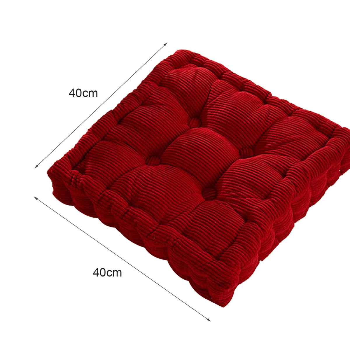 Square Floor Cushion Tufted Meditation Seat Pad 40x40cm