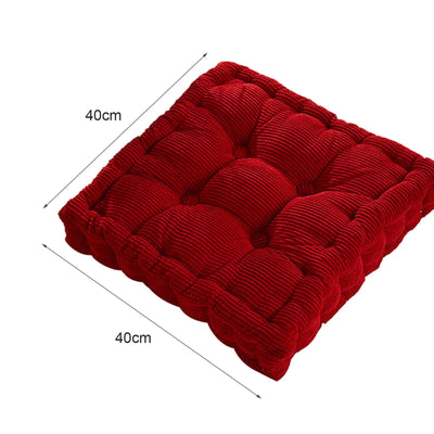 Square Floor Cushion Tufted Meditation Seat Pad 40x40cm