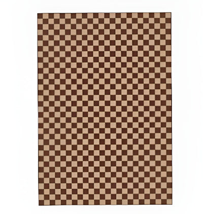 MODERN CHECKER | Faux Cashmere Luxe Rug