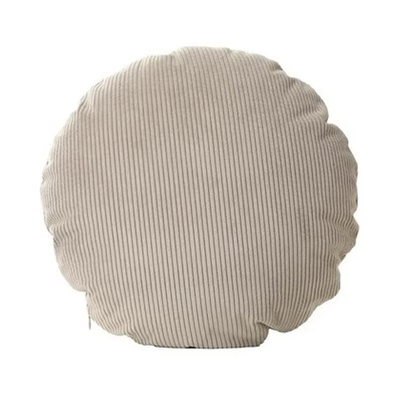 Round Corduroy Pillow Cover Striped Nordic Decorative Cushion Case