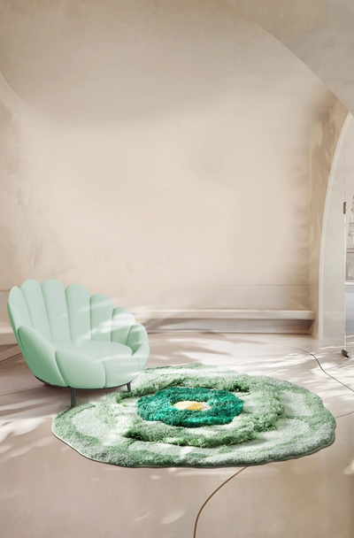 BLOSSOM HAVEN | Floral-Inspired Flocked Rug