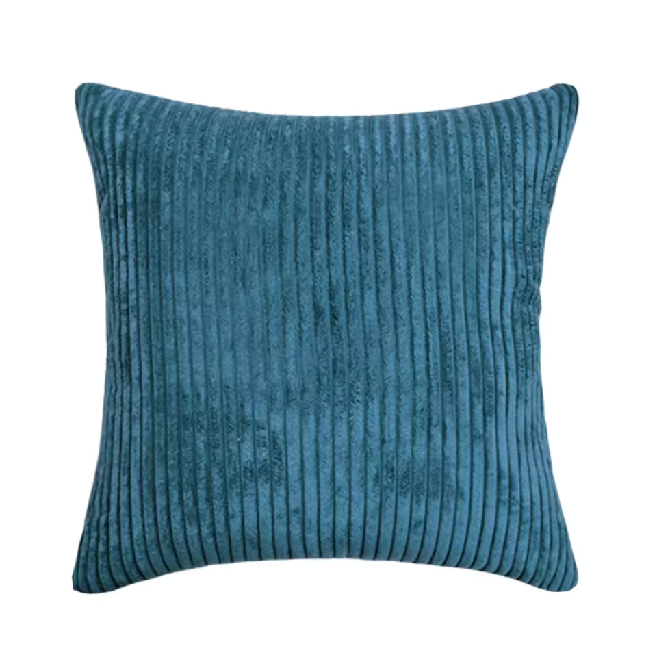 Striped Corduroy Cushion Cover Solid Color Sofa Pillowcase