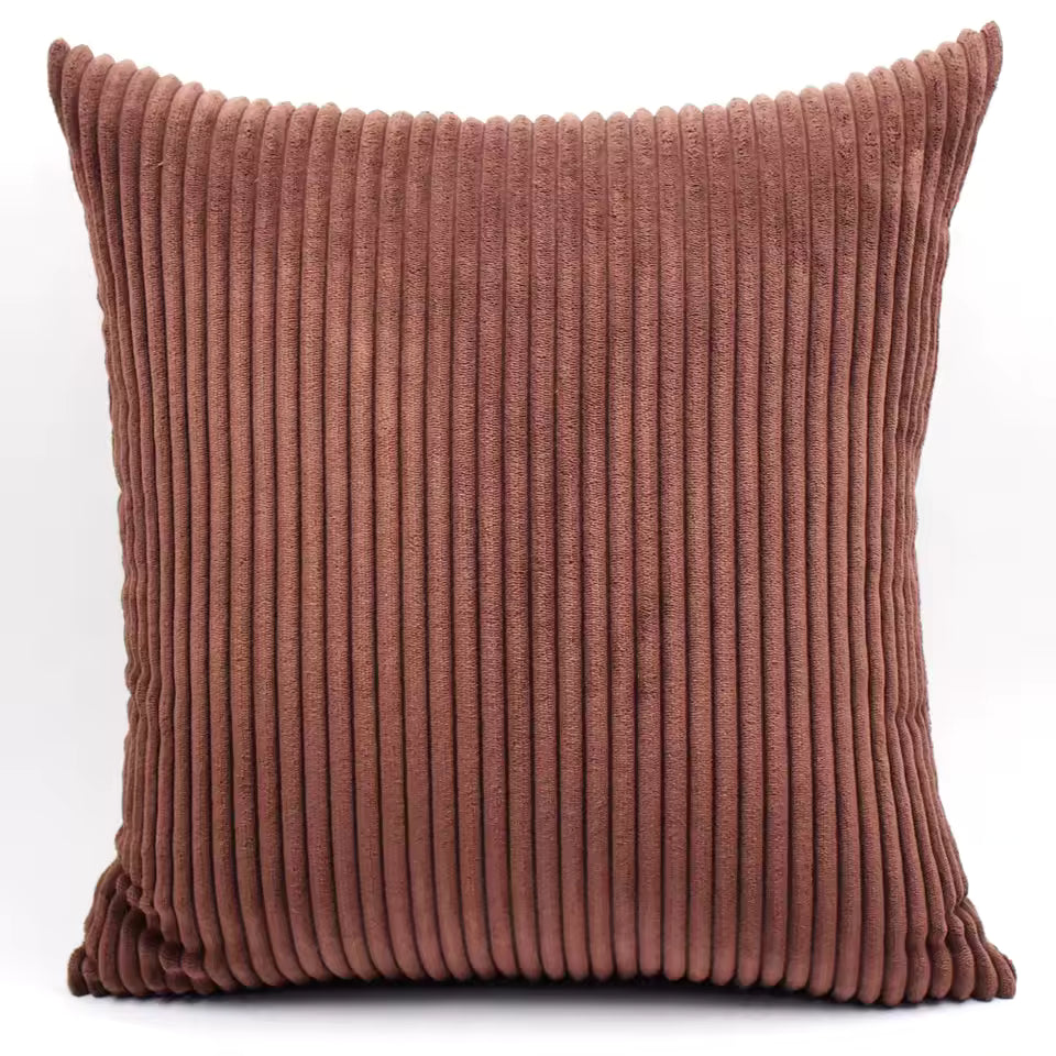Striped Corduroy Cushion Cover Solid Color Sofa Pillowcase