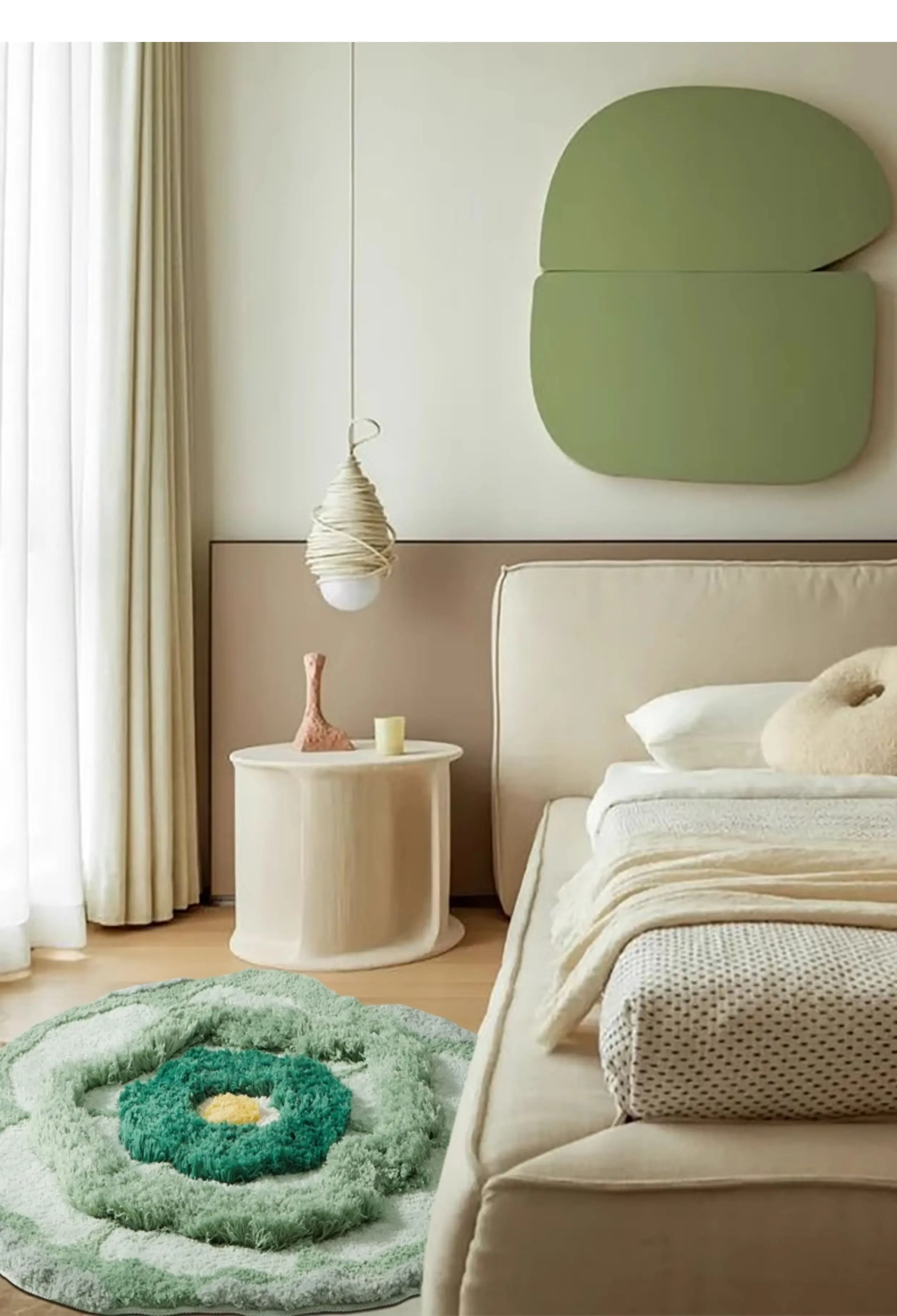 BLOSSOM HAVEN | Floral-Inspired Flocked Rug