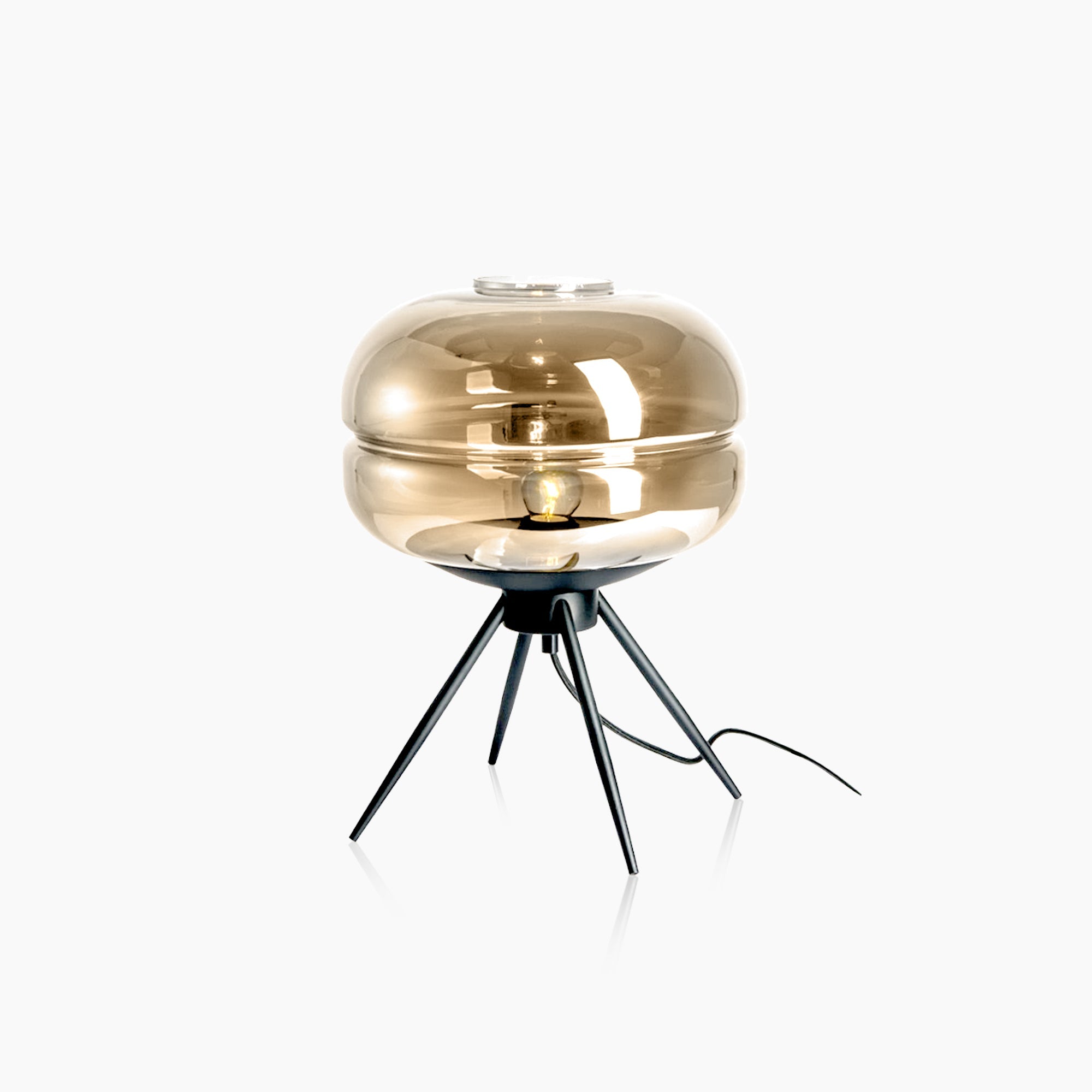 Transparent Glass Lamp – Modern Table Lamp With LED Bulb