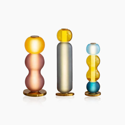 Nordic Glass Table Lamp - Colored Dyed Lighting
