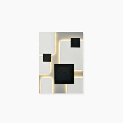 Abstract Wall Lamp – Modern Black White Geometry Fixture