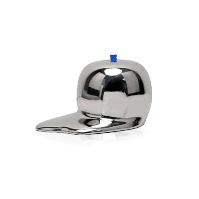 Melted Chrome Apple Sculpture - Glossy Resin Decor