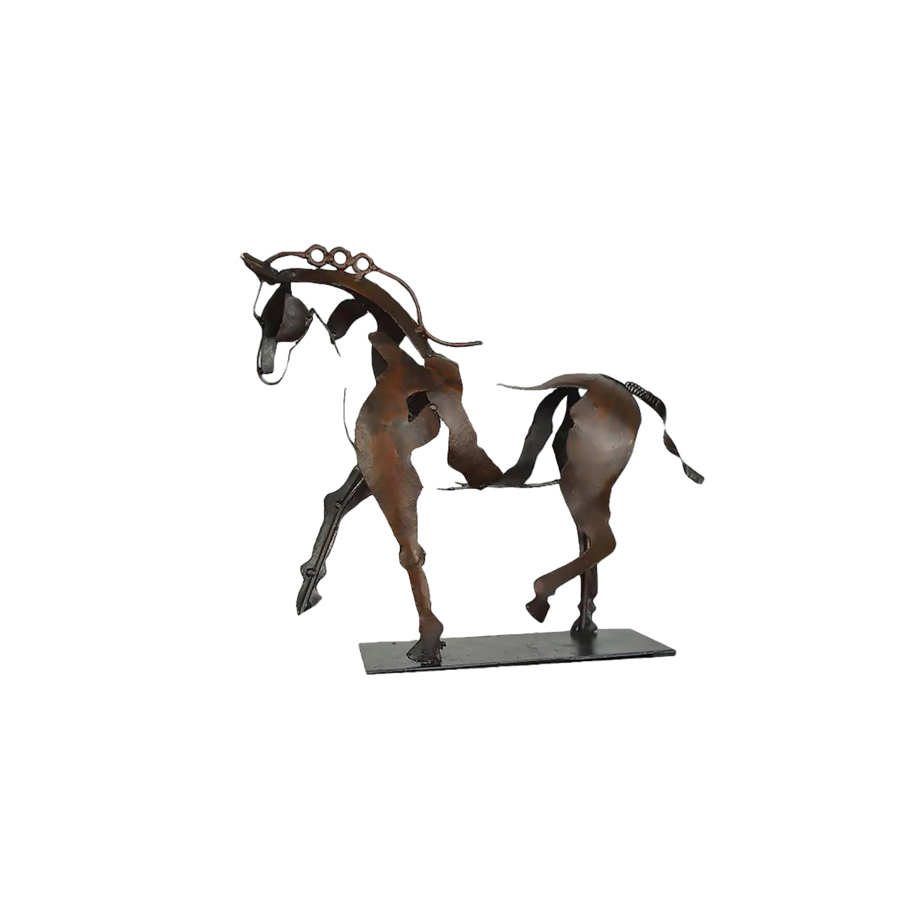 Rustic Metal Horse Statue - Weather-Resistant Outdoor Decor