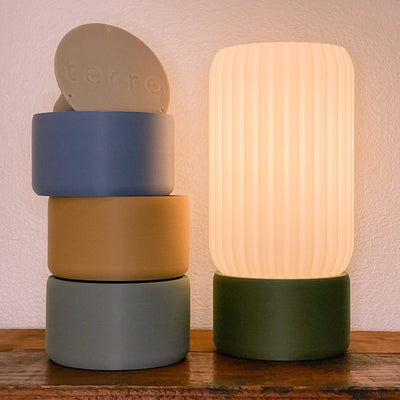 Milk Shade Barrel Lamp - Eco Friendly Modular Table Light
