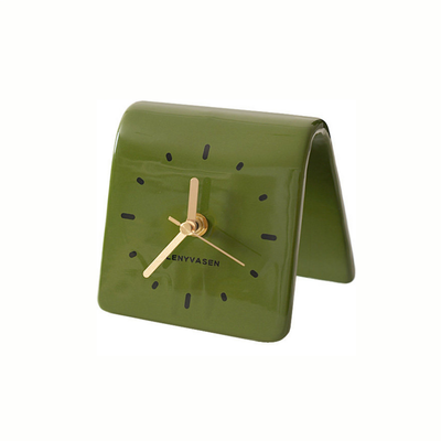 minimalist ceramic desk clock plum color