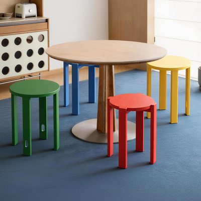 minimalist stackable wood stools for small apartments